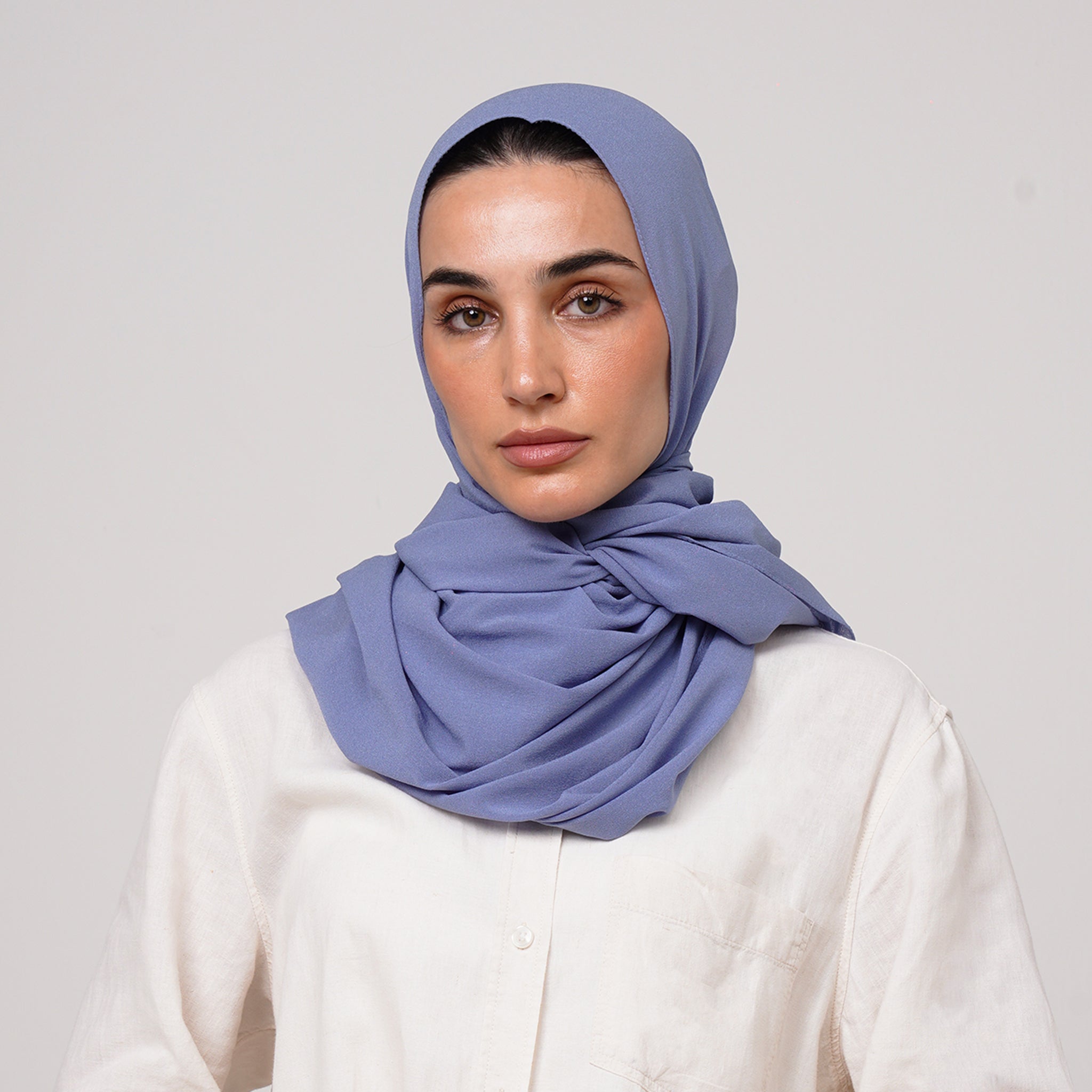 Double Stretch Chiffon Hijab - Periwinkle Blue