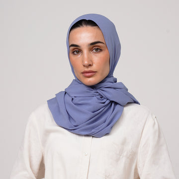 Double Stretch Chiffon Hijab - Periwinkle Blue