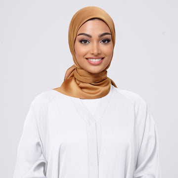 SilkTouch Satin Esarp -Camel