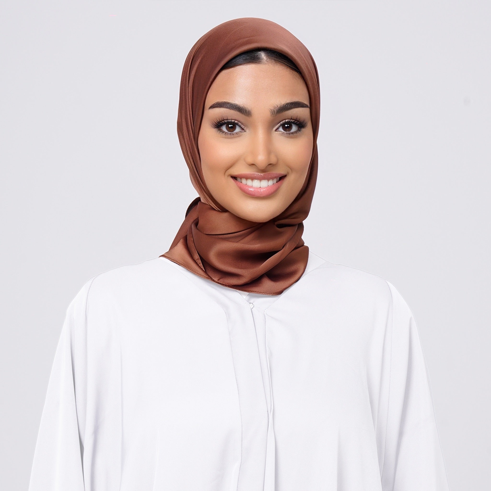 SilkTouch Satin Esarp -Chestnut Brown