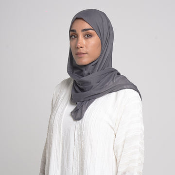 Turkish folded Hijab - Storm Grey