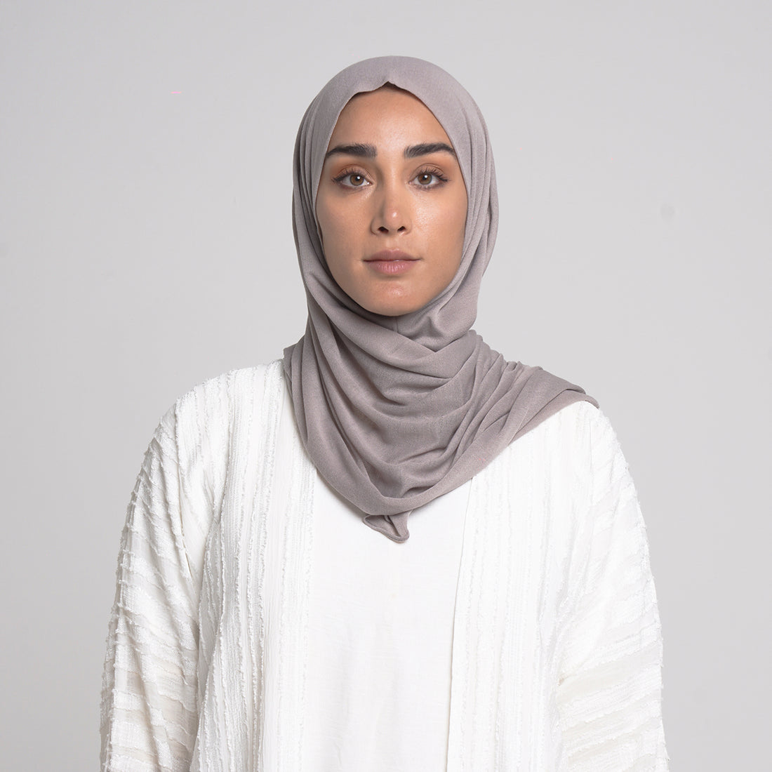 Turkish folded Hijab -Dove Taupe