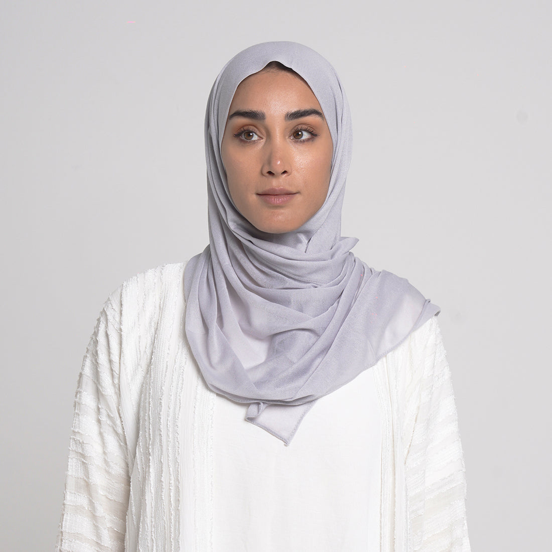 Turkish folded Hijab - Silver Mist