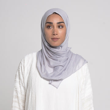 Turkish folded Hijab - Silver Mist