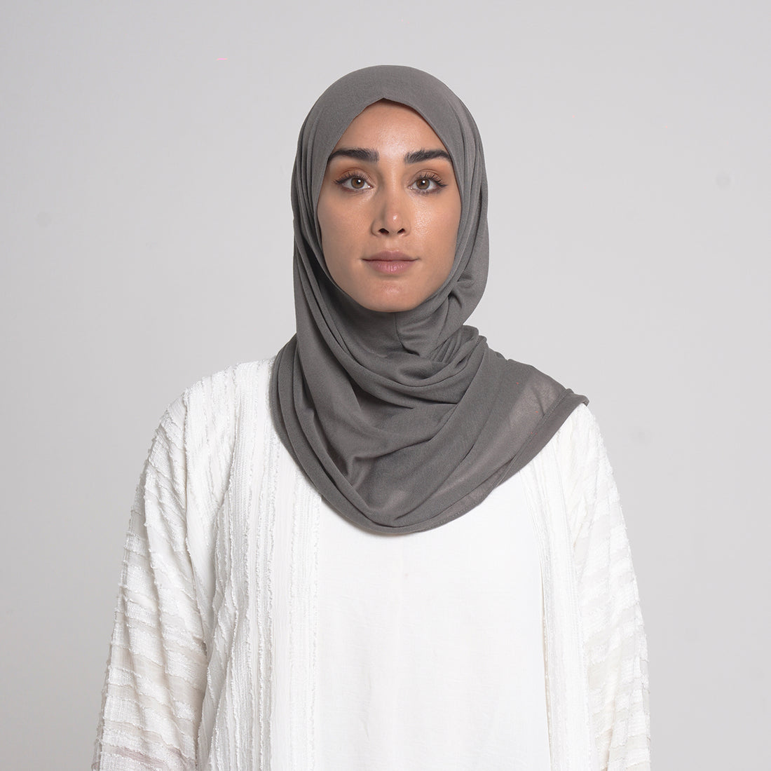Turkish folded Hijab -Ash Taupe