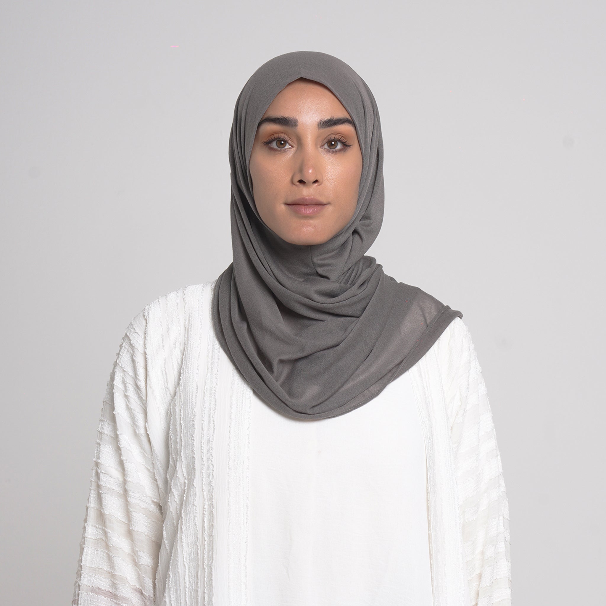 Turkish folded Hijab -Ash Taupe