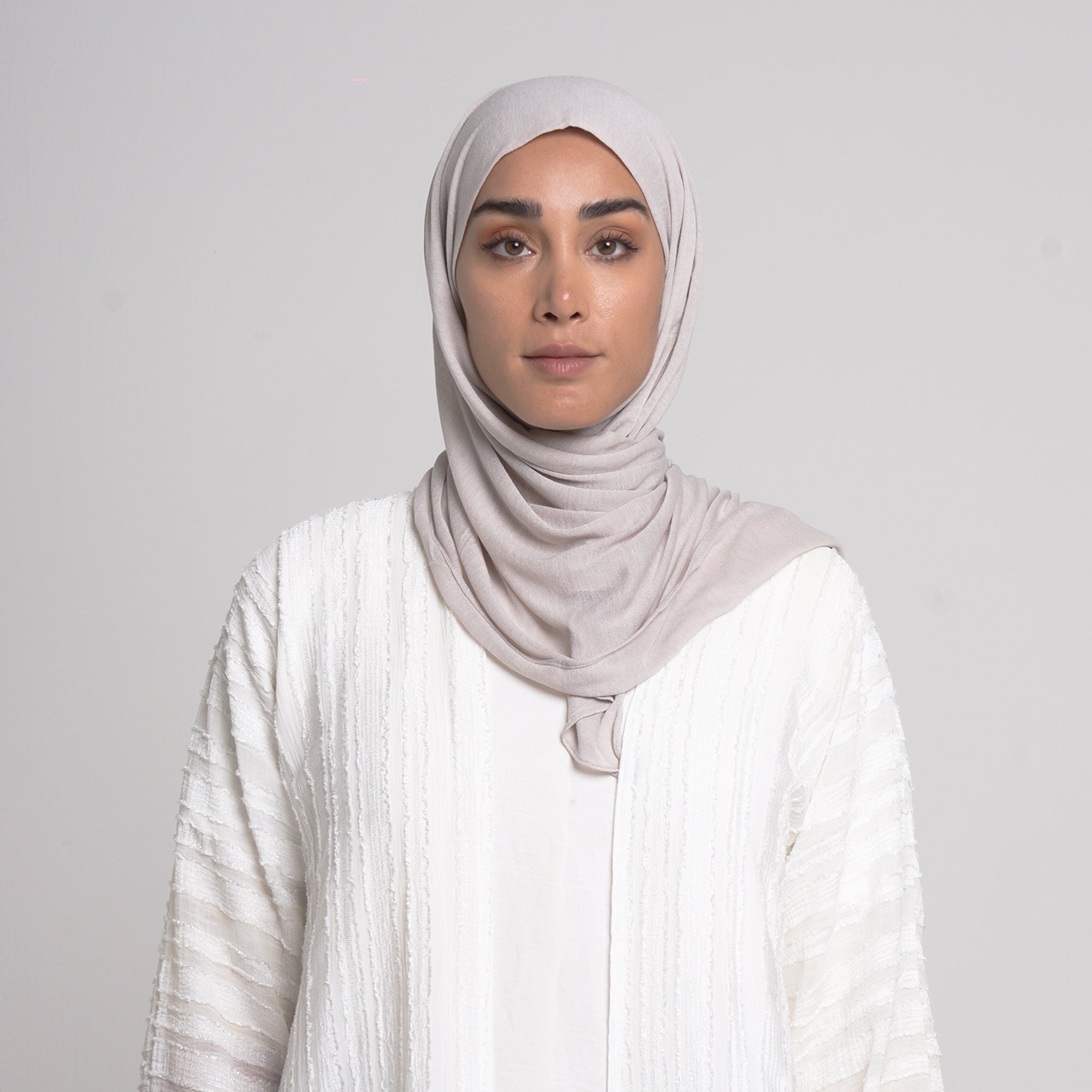 Turkish folded Hijab -Misty Taupe