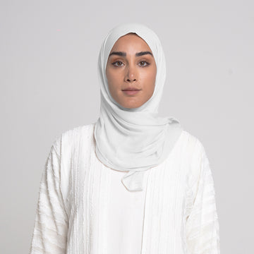 Turkish folded Hijab - Snow White