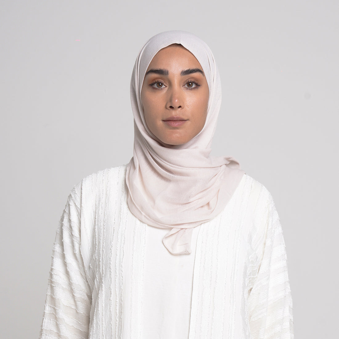 Turkish folded Hijab - Soft Pearl