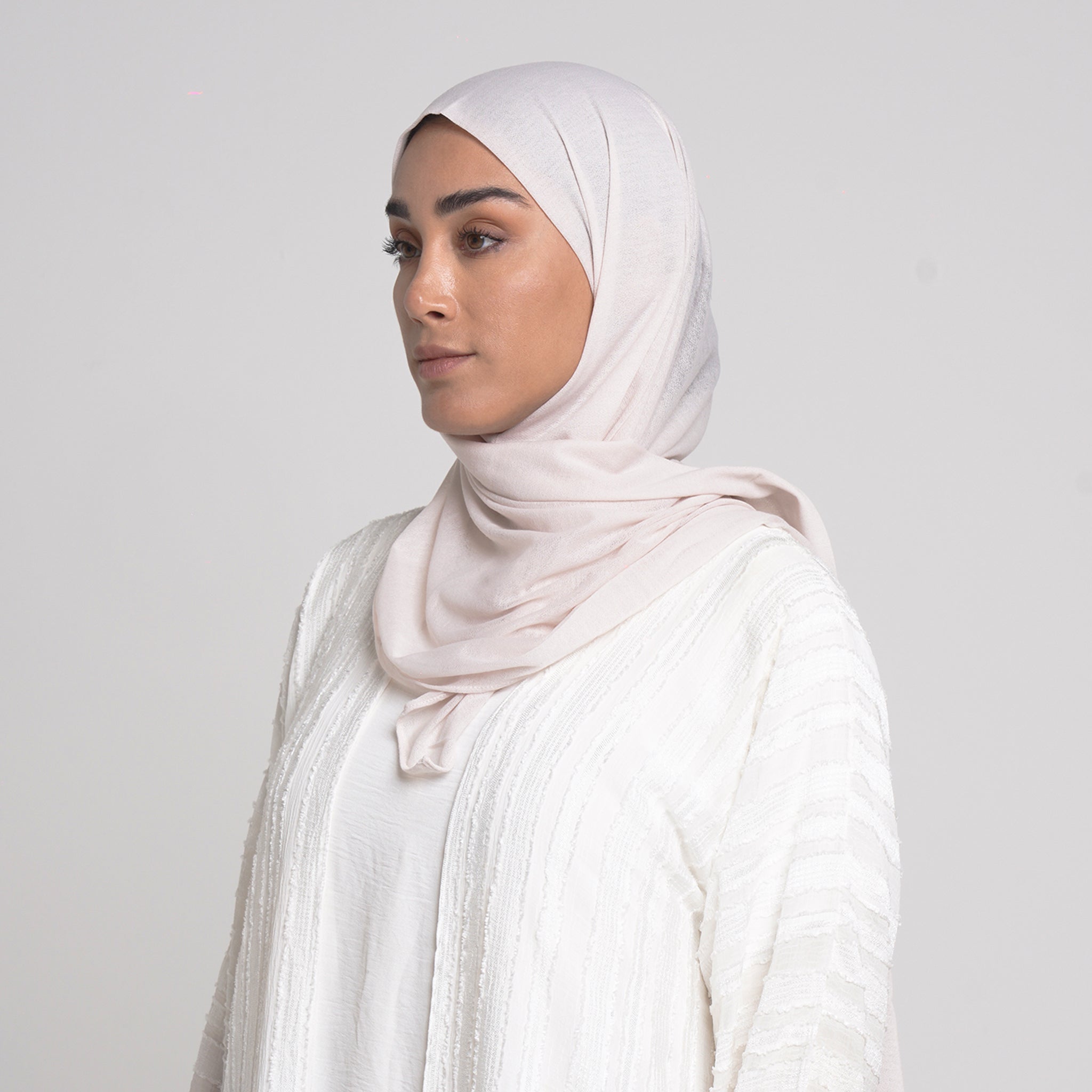 Turkish folded Hijab - Soft Pearl