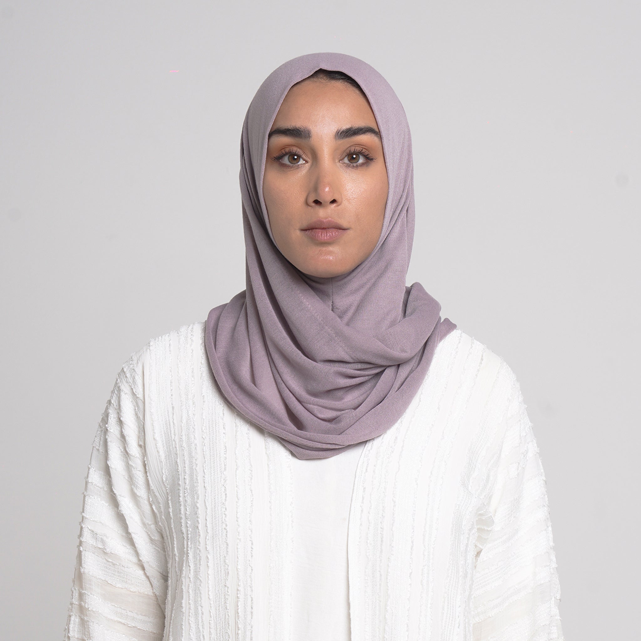 Turkish folded Hijab -Lavender Taupe