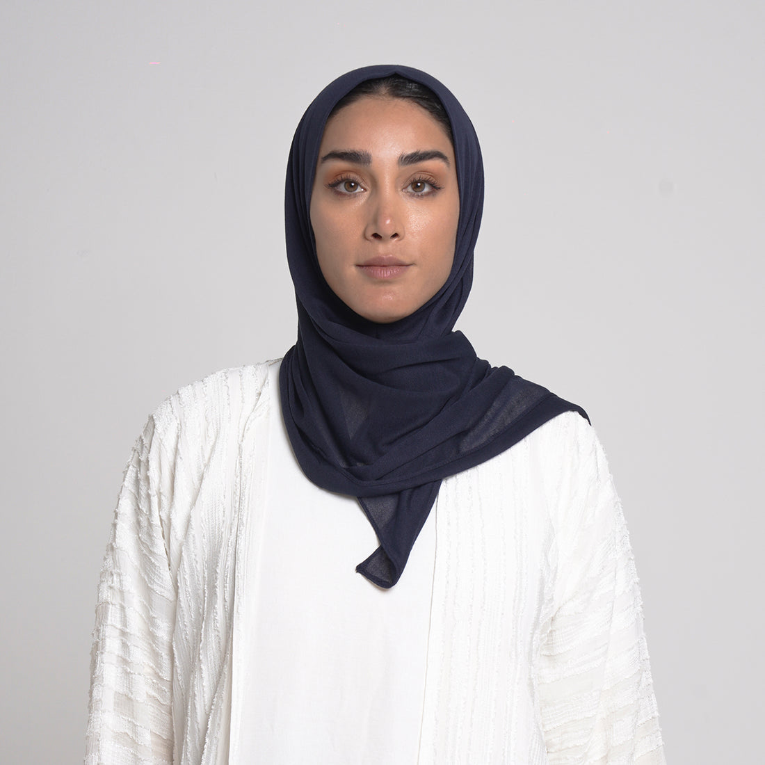 Turkish folded Hijab -Midnight Navy