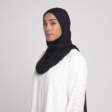 Turkish folded Hijab -Classic Black