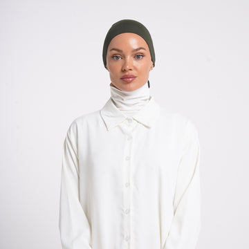 Tiffany Tie-Back Bonnet - Olive Green