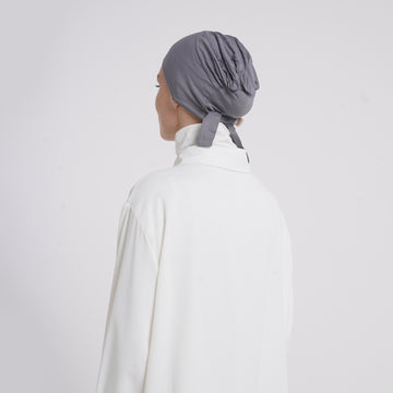 Tiffany Tie-Back Bonnet - Slate Gray