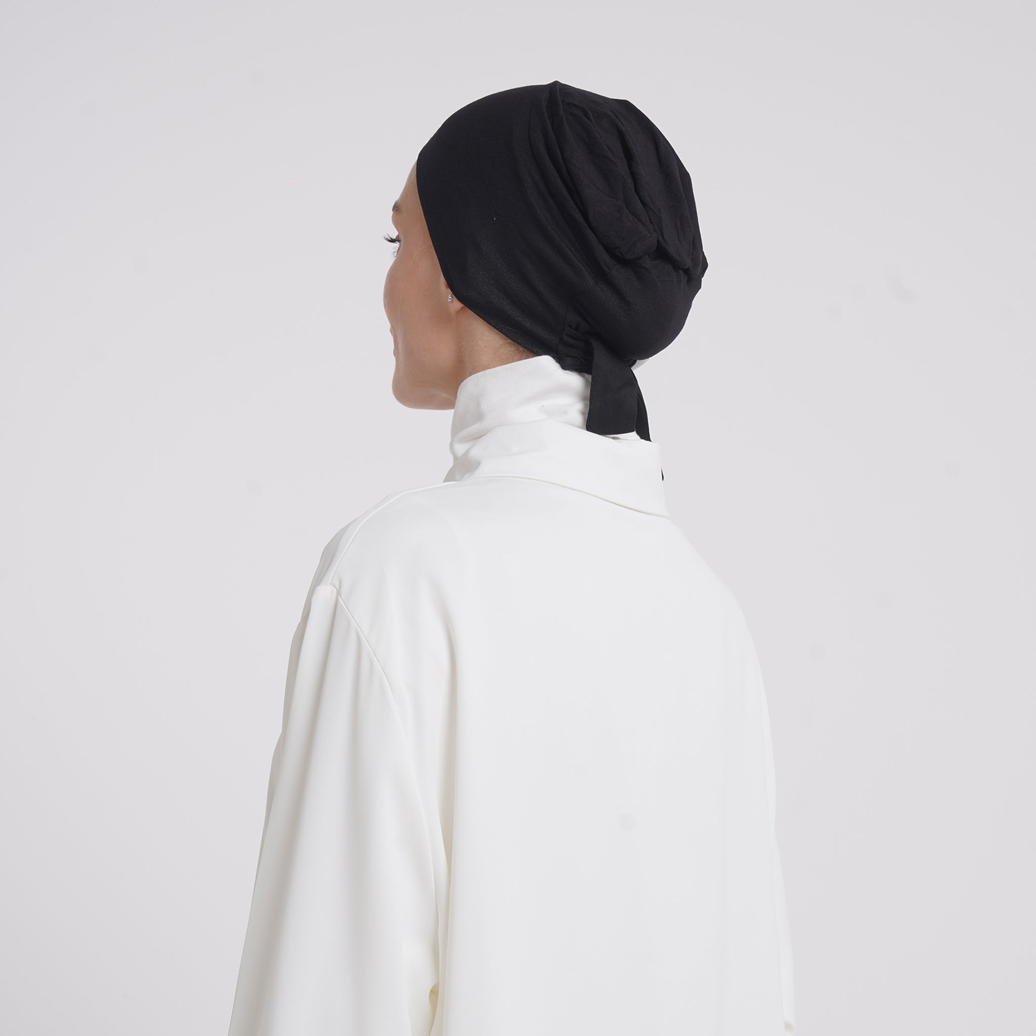 Tiffany Tie-Back Bonnet - Classic Black