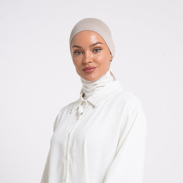 Tiffany Tie-Back Bonnet - Oat Beige
