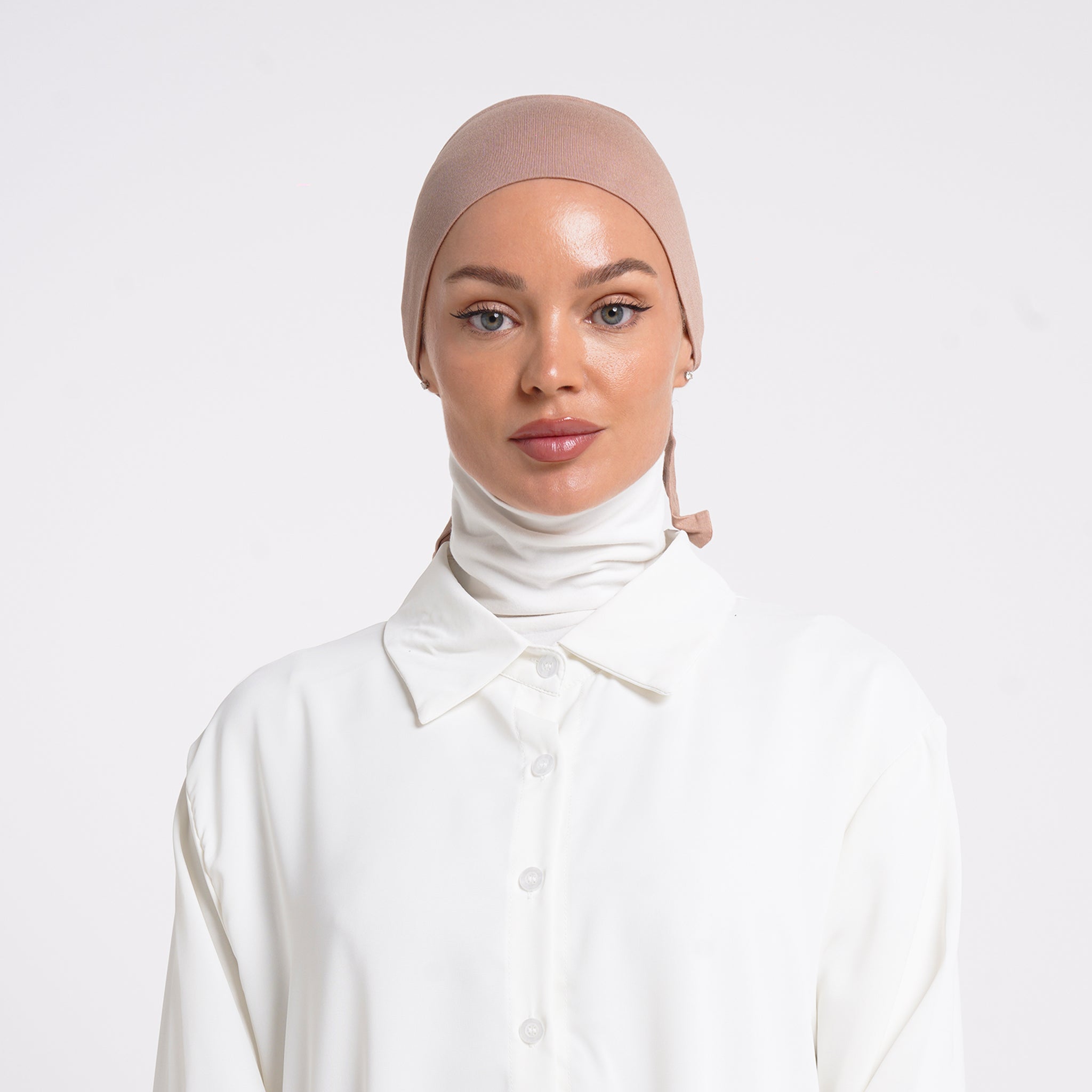 Tiffany Tie-Back Bonnet - Warm Nude