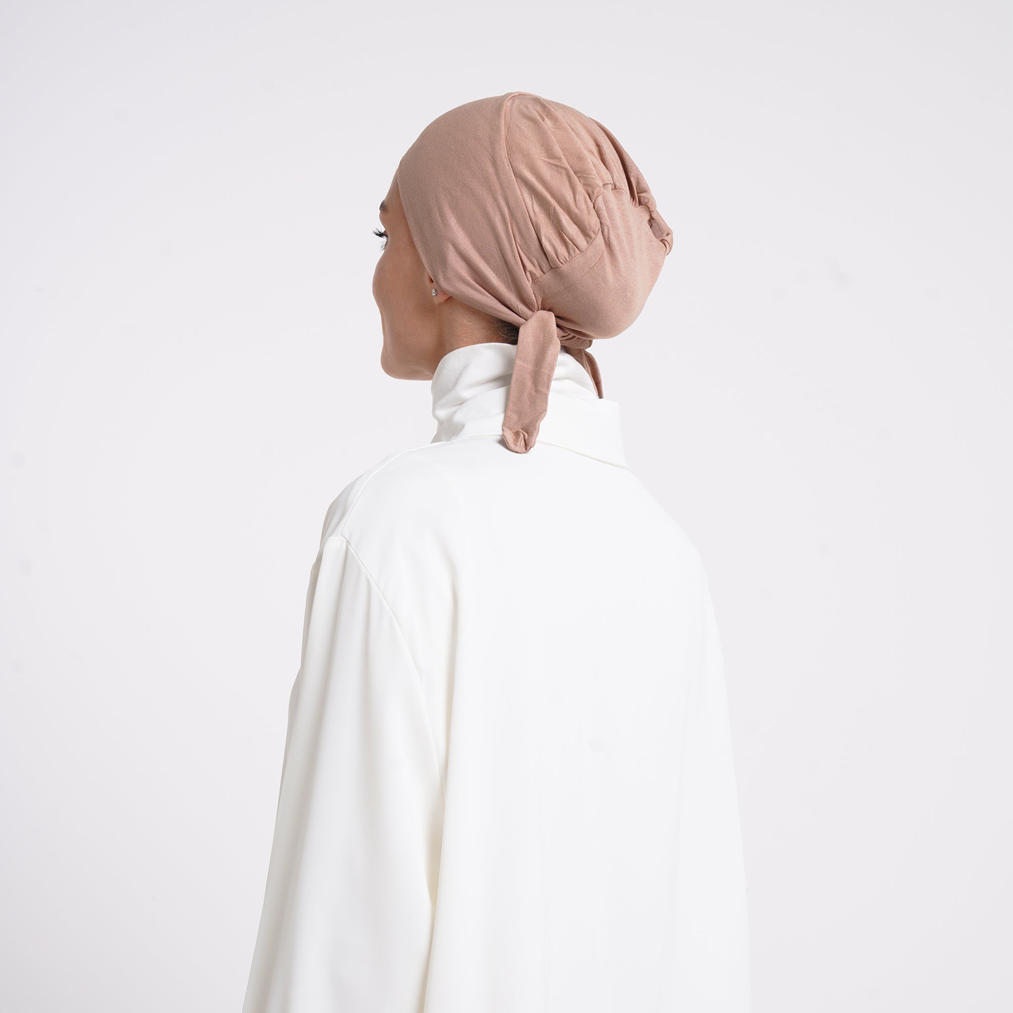 Tiffany Tie-Back Bonnet - Warm Nude