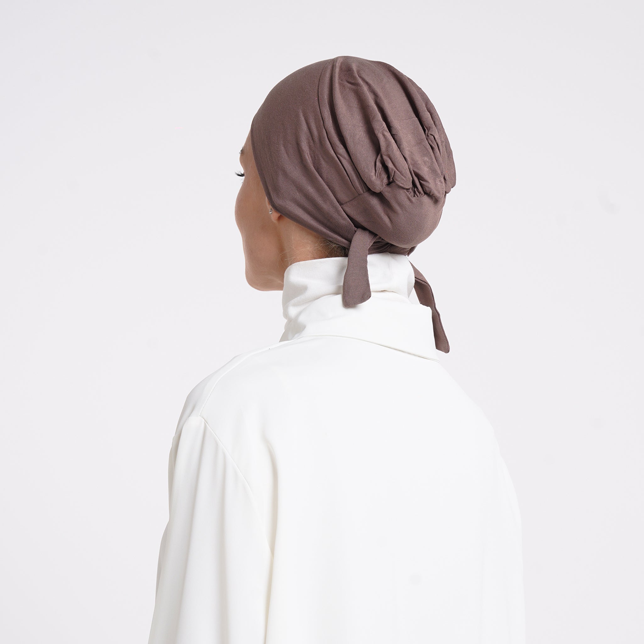 Tiffany Tie-Back Bonnet - Mocha Taupe