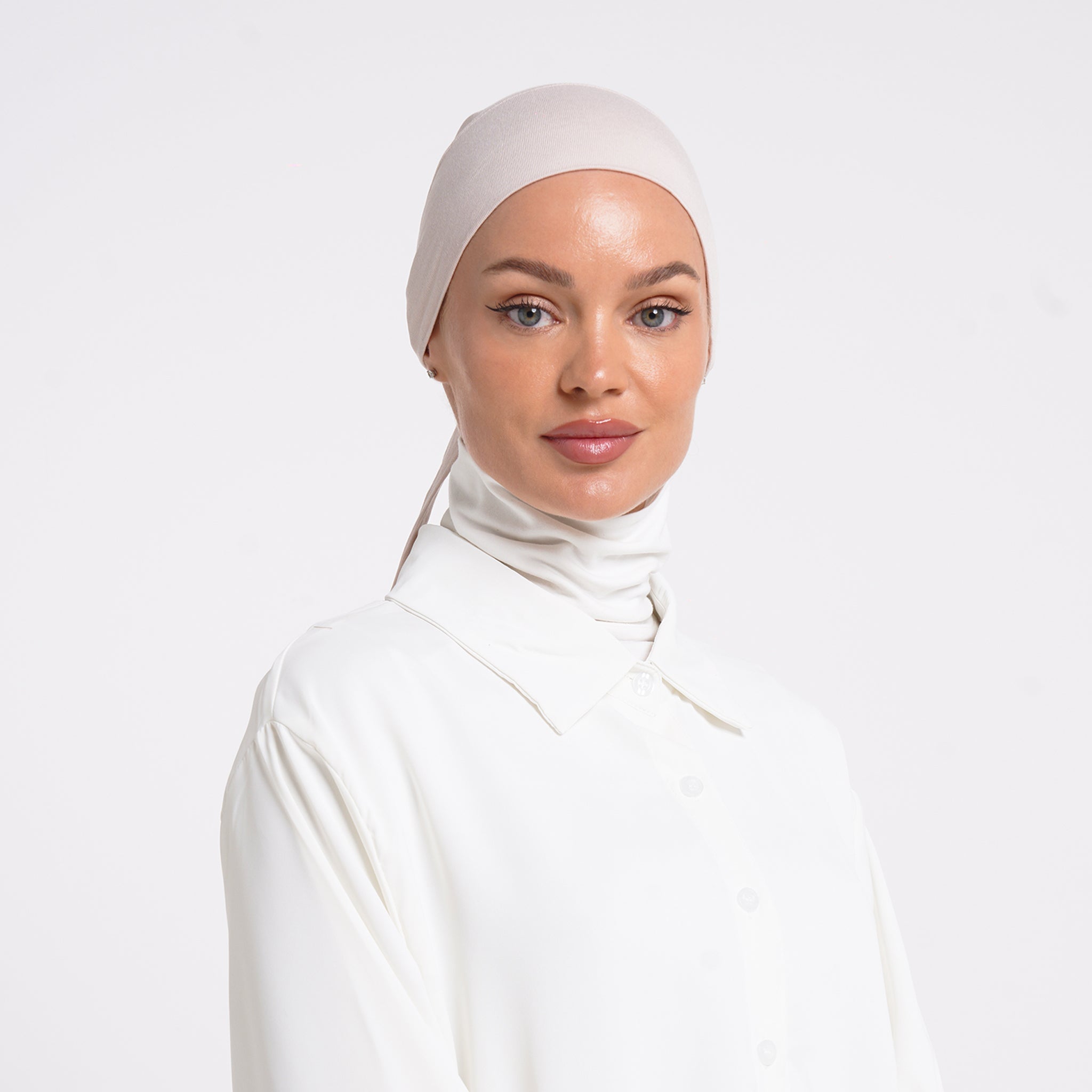 Tiffany Tie-Back Bonnet - Blush Beige