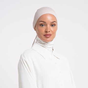 Tiffany Tie-Back Bonnet - Blush Beige