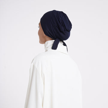Tiffany Tie-Back Bonnet - Midnight Navy