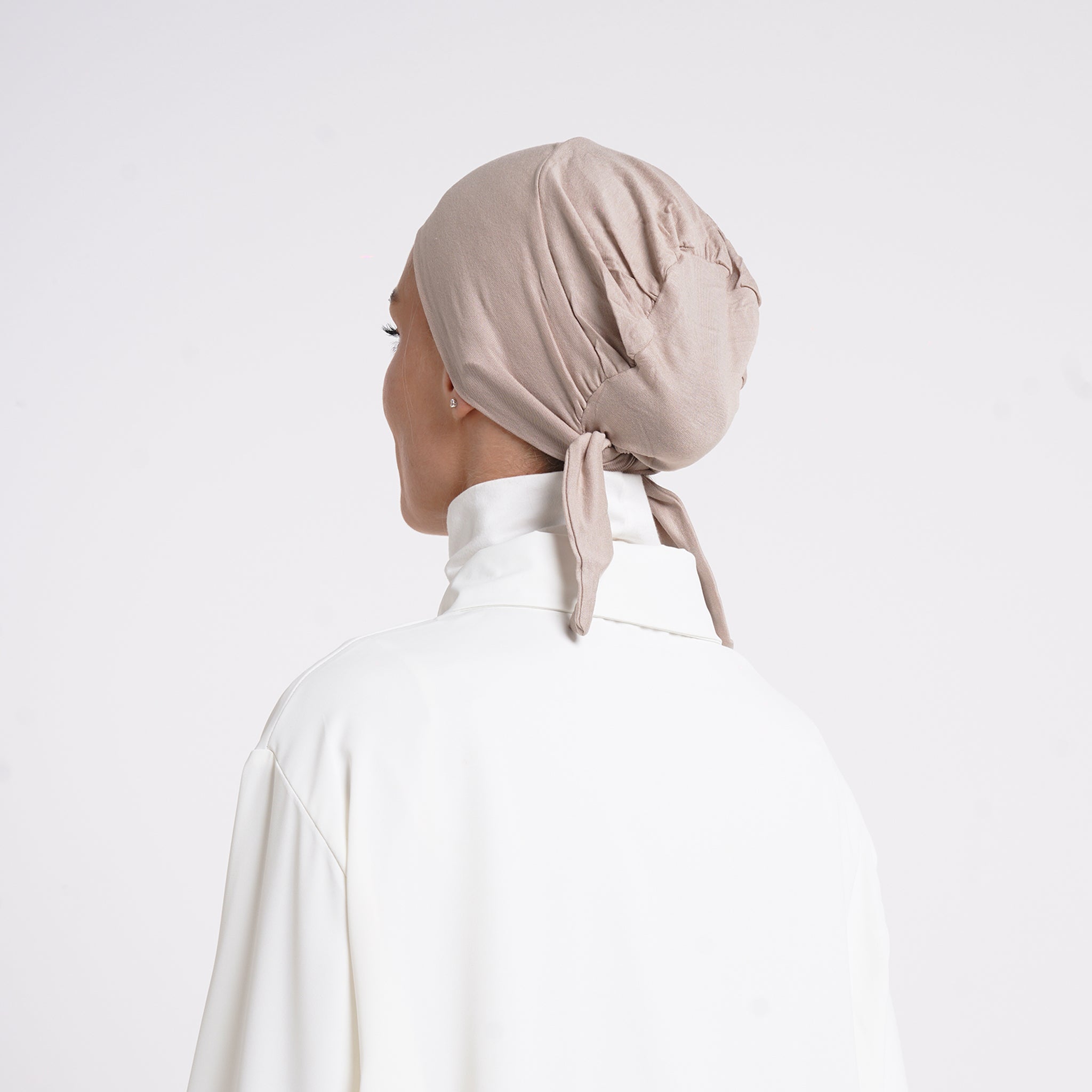 Tiffany Tie-Back Bonnet - Stone Beige
