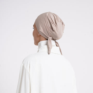 Tiffany Tie-Back Bonnet - Stone Beige