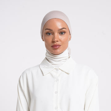 Tiffany Tie-Back Bonnet - Soft Taupe
