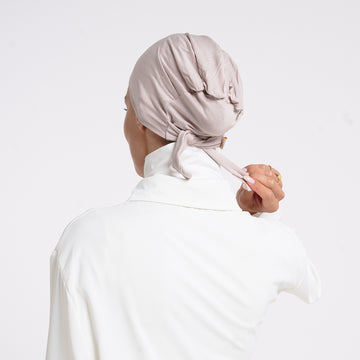 Tiffany Tie-Back Bonnet - Soft Taupe