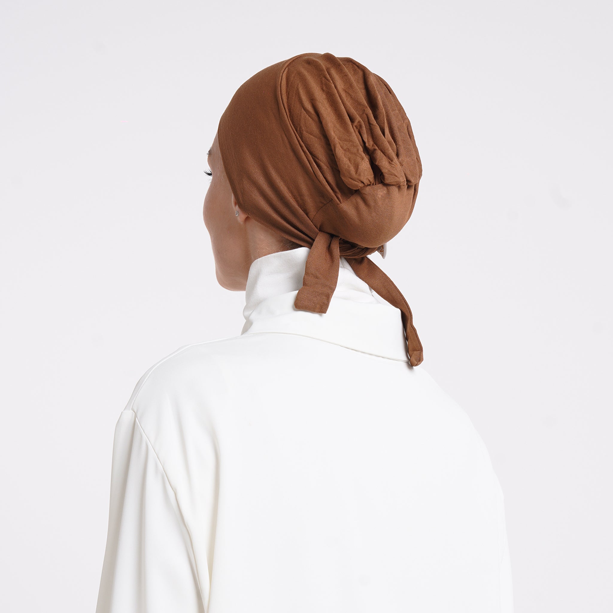 Tiffany Tie-Back Bonnet - Cinnamon Brown
