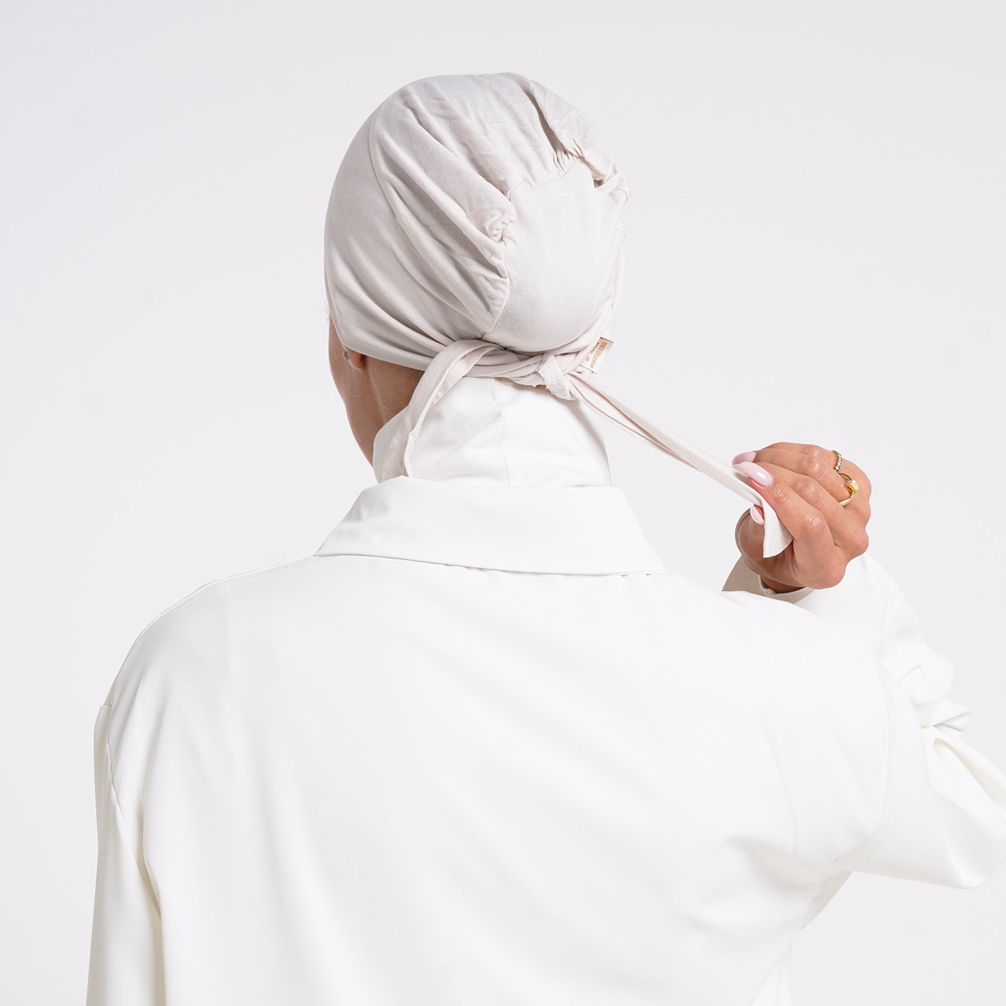 Tiffany Tie-Back Bonnet - Ivory Cream