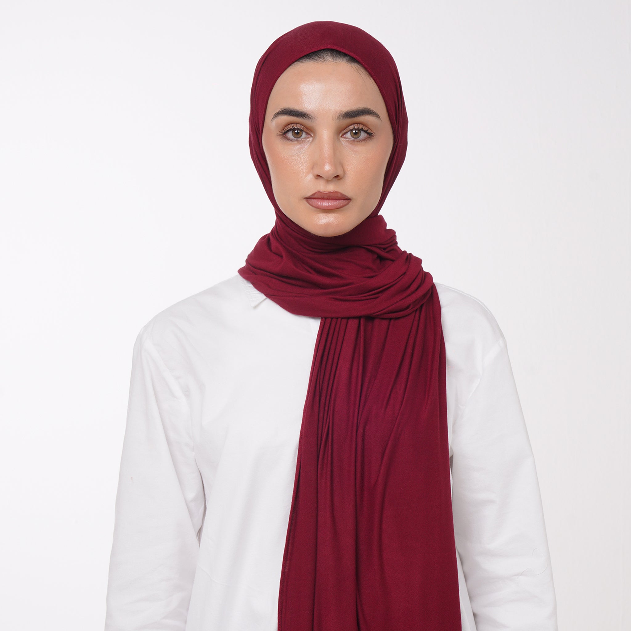 Plain Jersey Hijab or Everyday Comfort Jersey Hijab - Burgundy