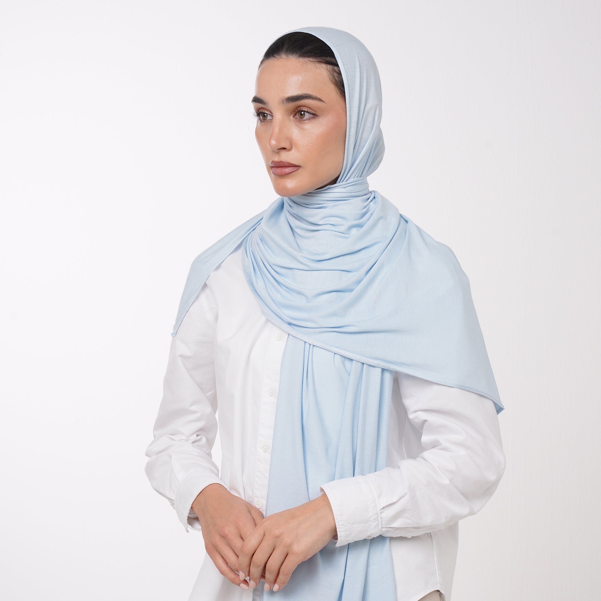Plain Jersey Hijab or Everyday Comfort Jersey Hijab - Powder Blue