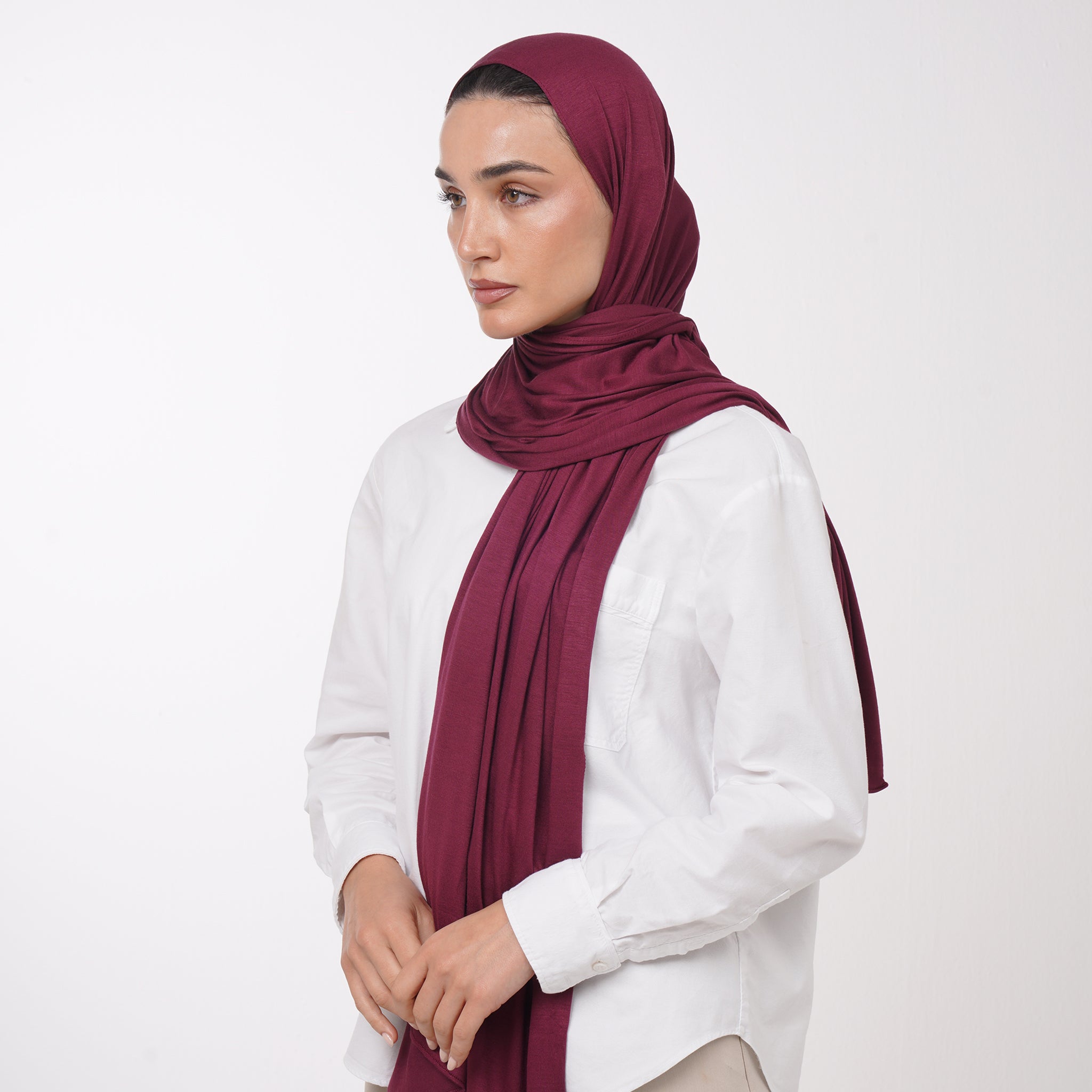 Plain Jersey Hijab or Everyday Comfort Jersey Hijab - Maroon