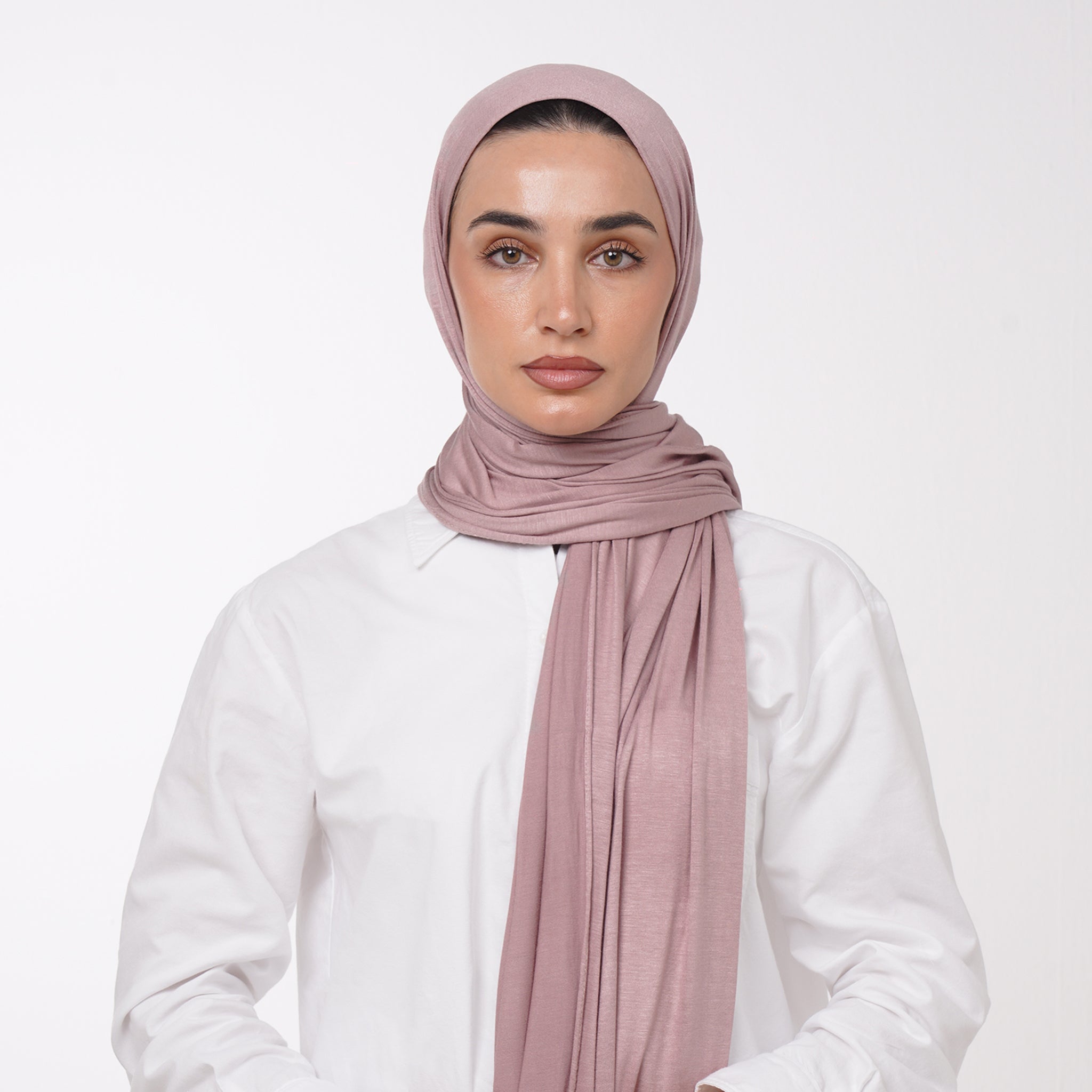 Plain Jersey Hijab or Everyday Comfort Jersey Hijab -  Dusty Pink