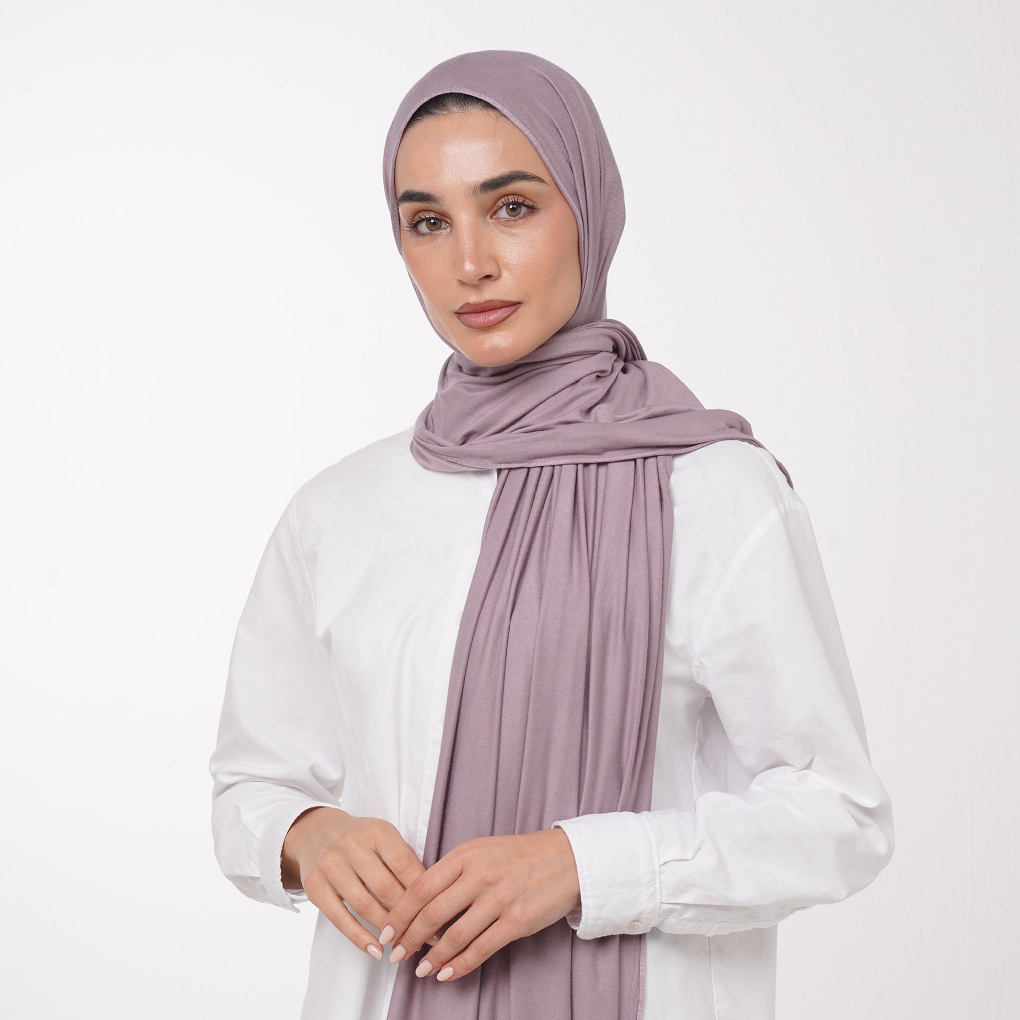 Plain Jersey Hijab or Everyday Comfort Jersey Hijab -  Dusty Lavender