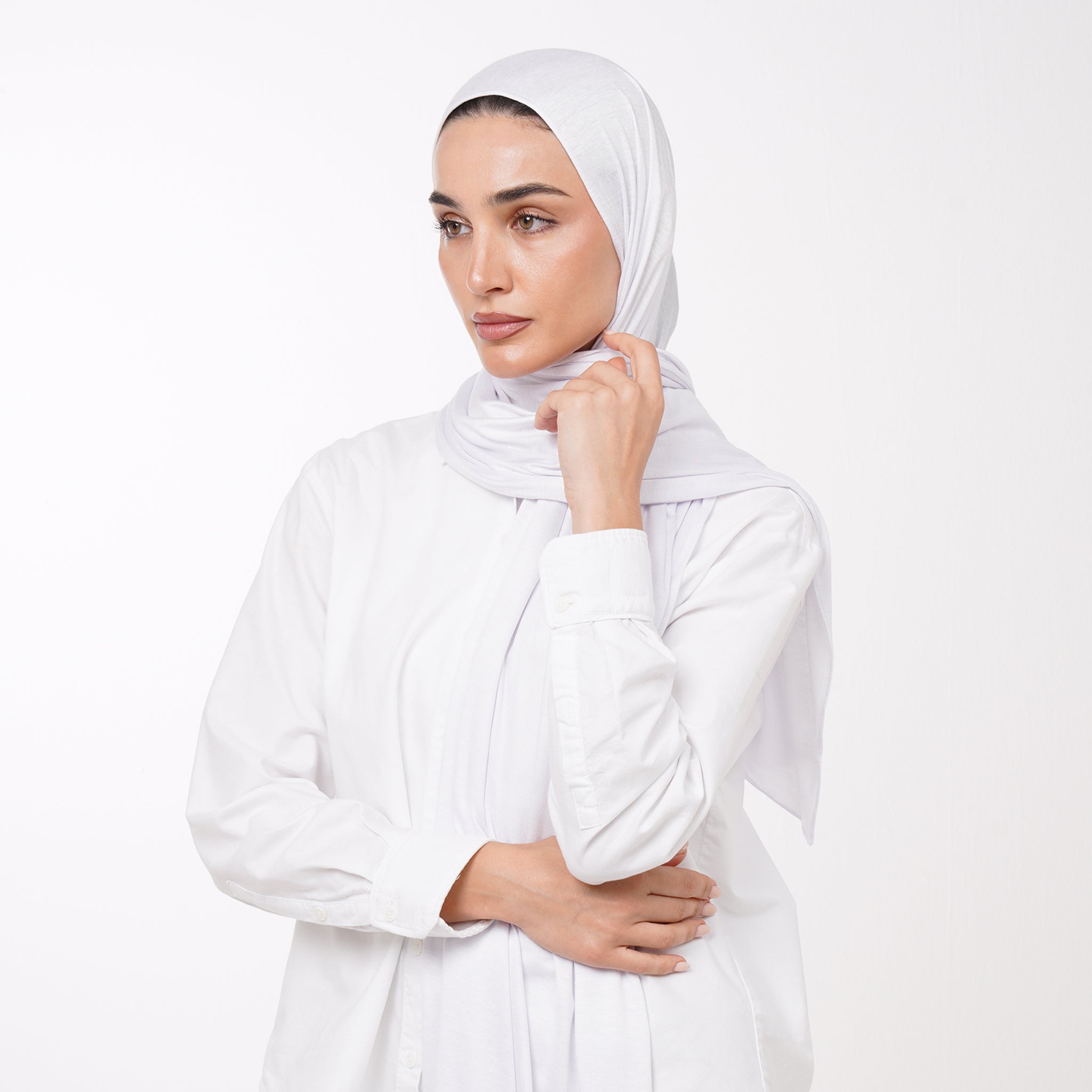 Plain Jersey Hijab or Everyday Comfort Jersey Hijab - Pure White