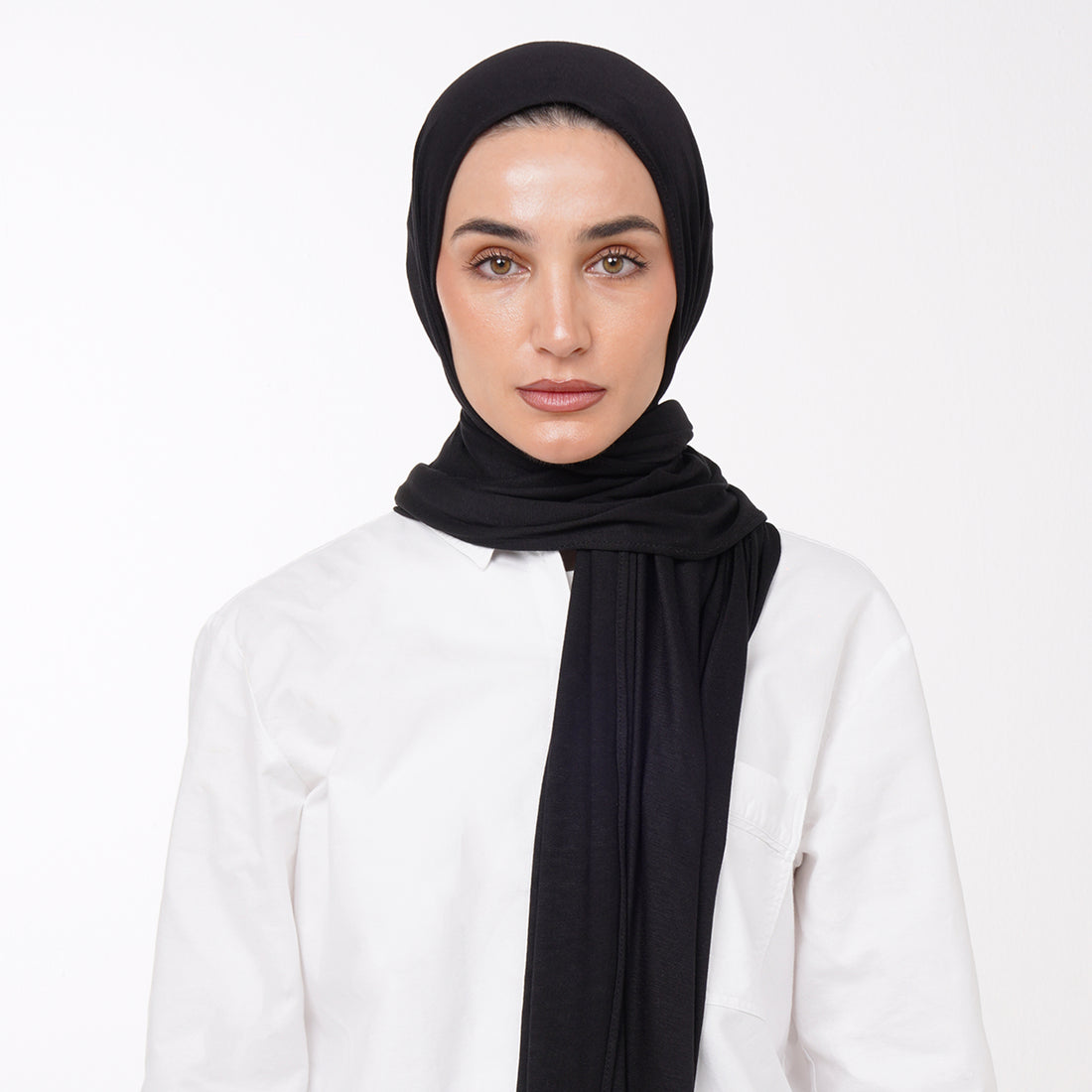 Plain Jersey Hijab or Everyday Comfort Jersey Hijab - Jet Black