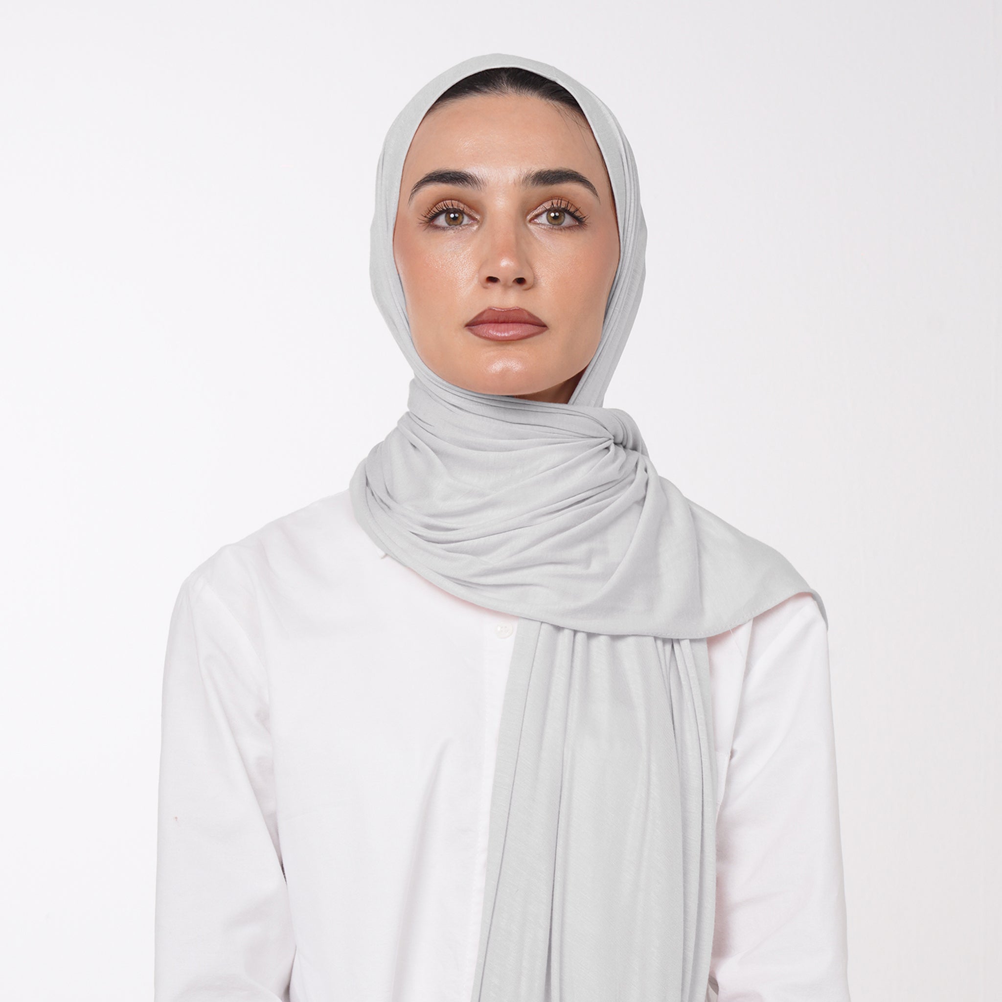 Plain Jersey Hijab or Everyday Comfort Jersey Hijab -  Light Gray  Mist
