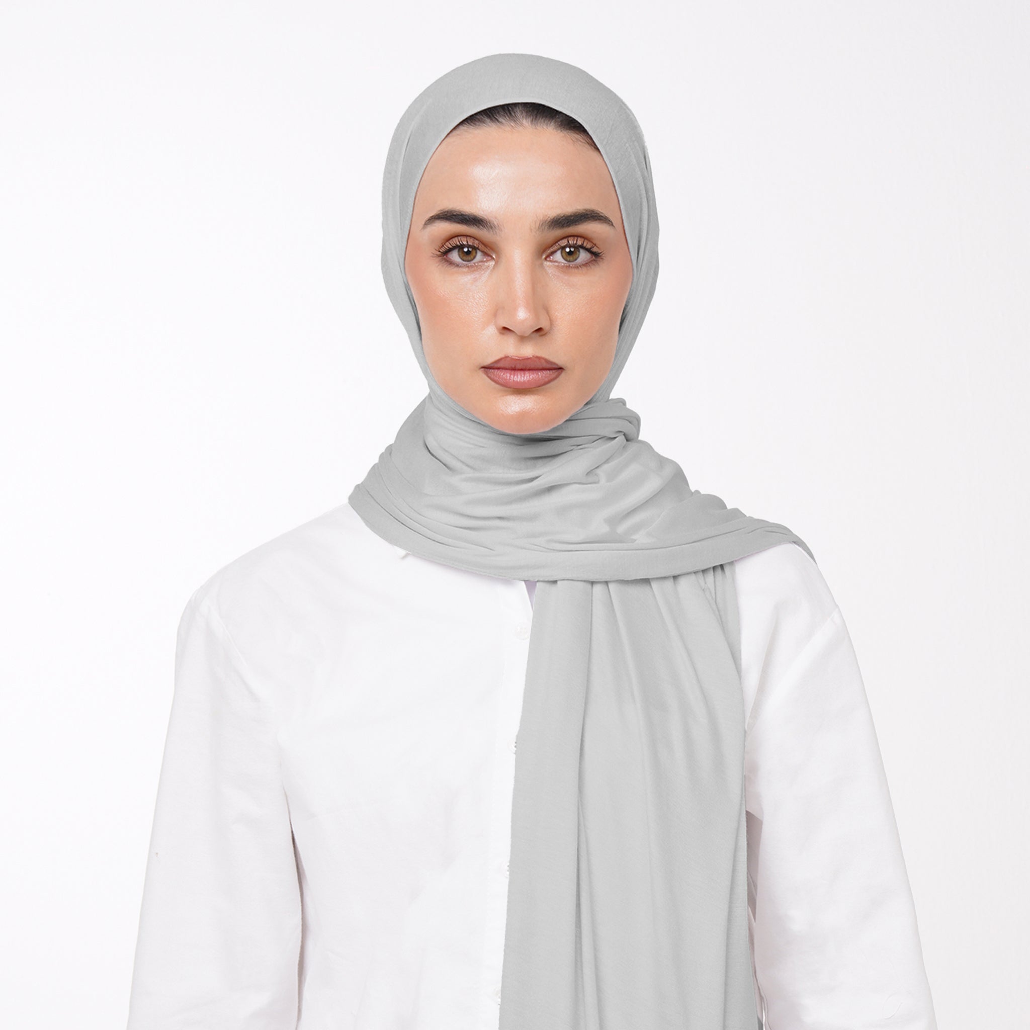 Plain Jersey Hijab or Everyday Comfort Jersey Hijab - Light Grey