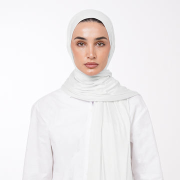 Plain Jersey Hijab or Everyday Comfort Jersey Hijab - Ice Pearl