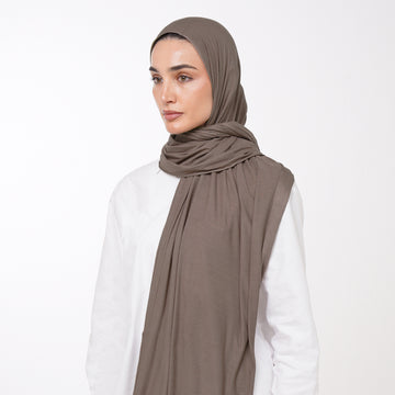 Plain Jersey Hijab or Everyday Comfort Jersey Hijab - Mocha Latte