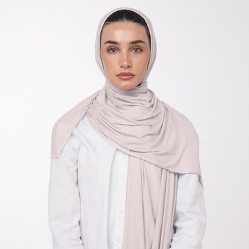 Plain Jersey Hijab or Everyday Comfort Jersey Hijab - Blush Taupe