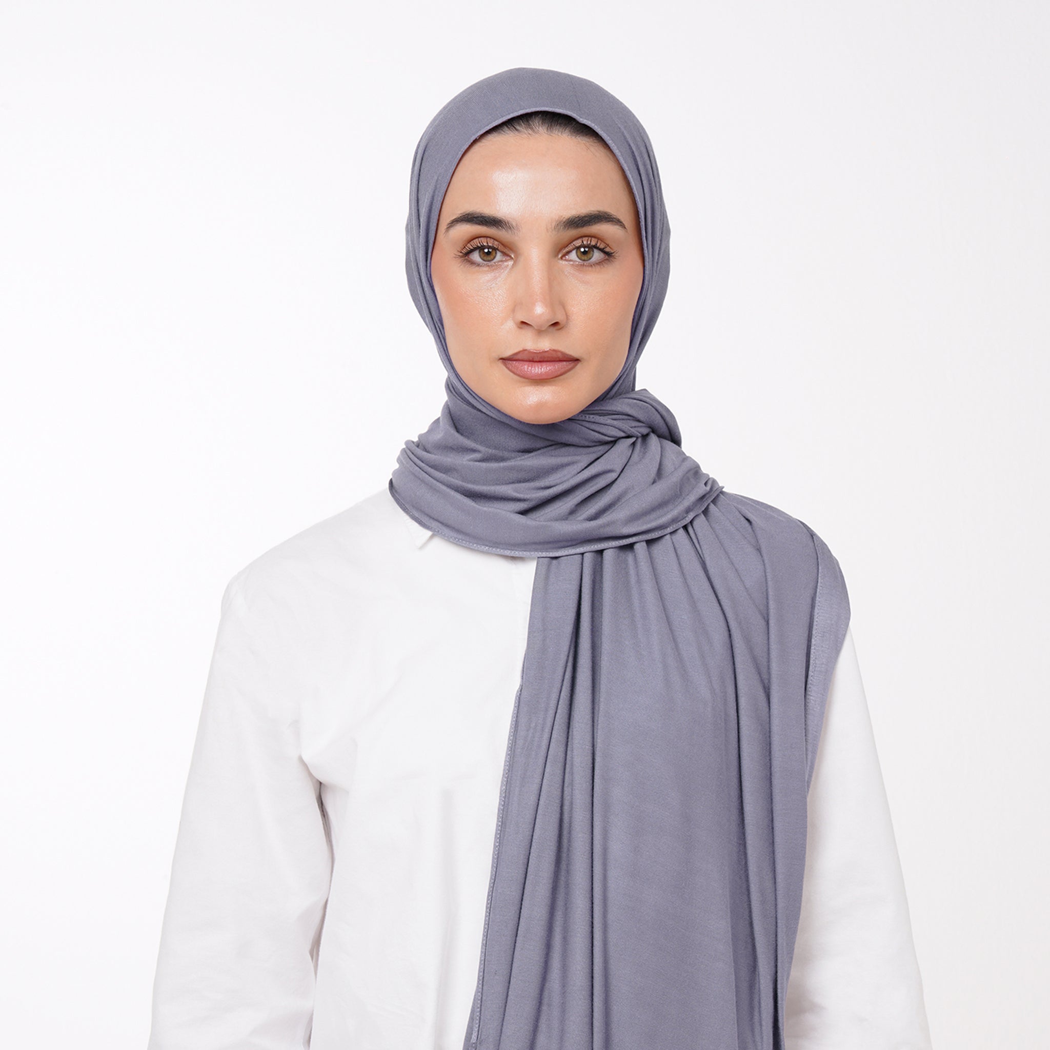 Plain Jersey Hijab or Everyday Comfort Jersey Hijab -  Dusty Lavender Gray