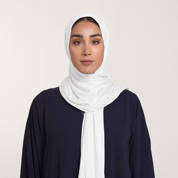 Premium Jersey Hijab -Pure White