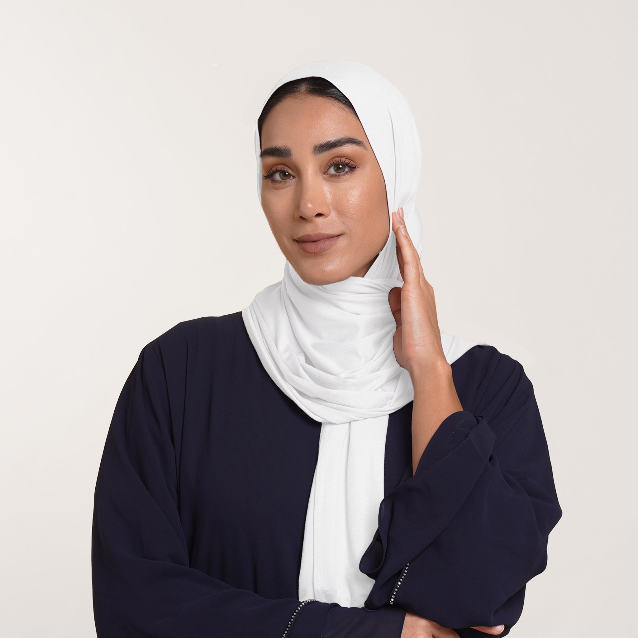 Premium Jersey Hijab -Pure White