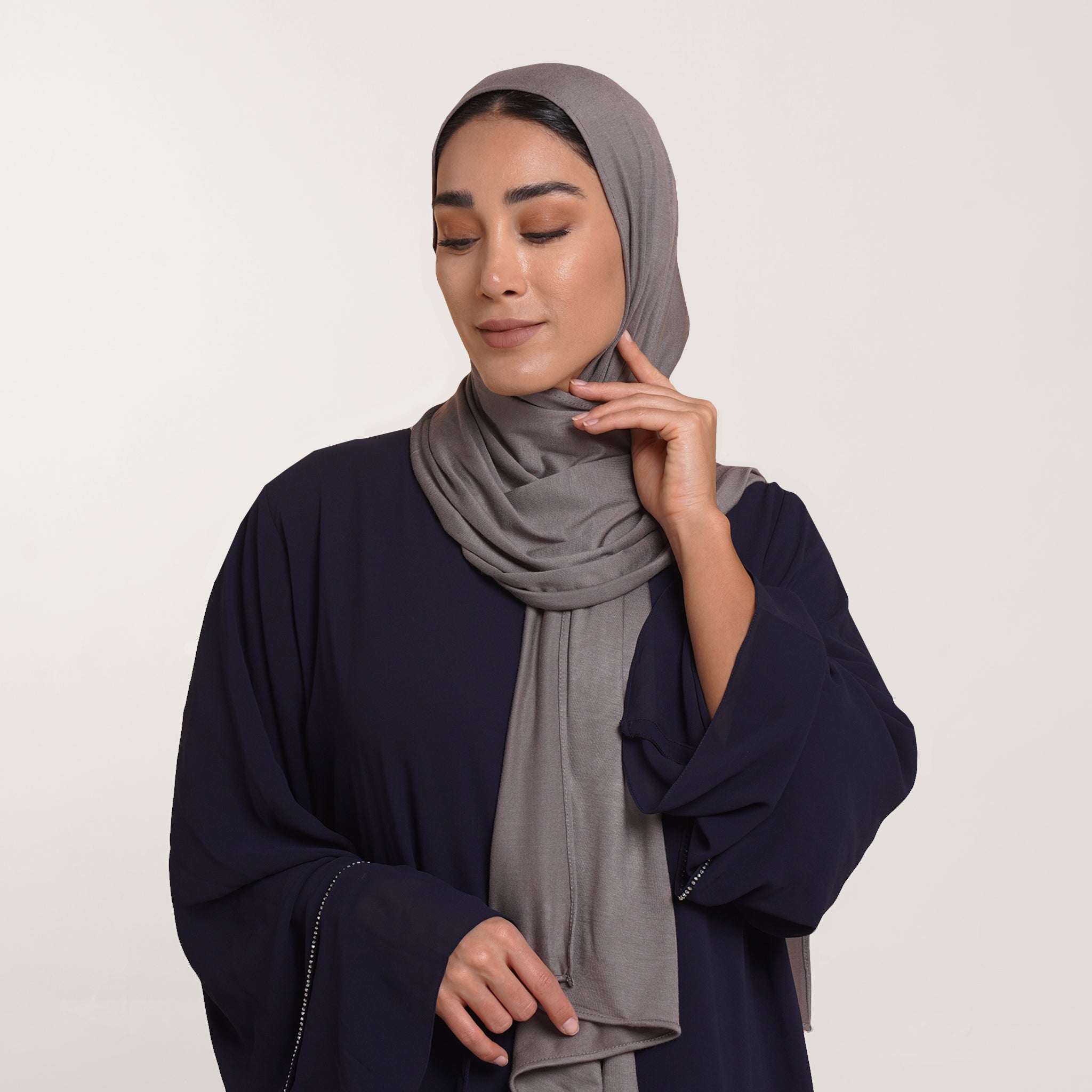 Premium Jersey Hijab - Taupe