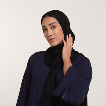Premium Jersey Hijab - Black